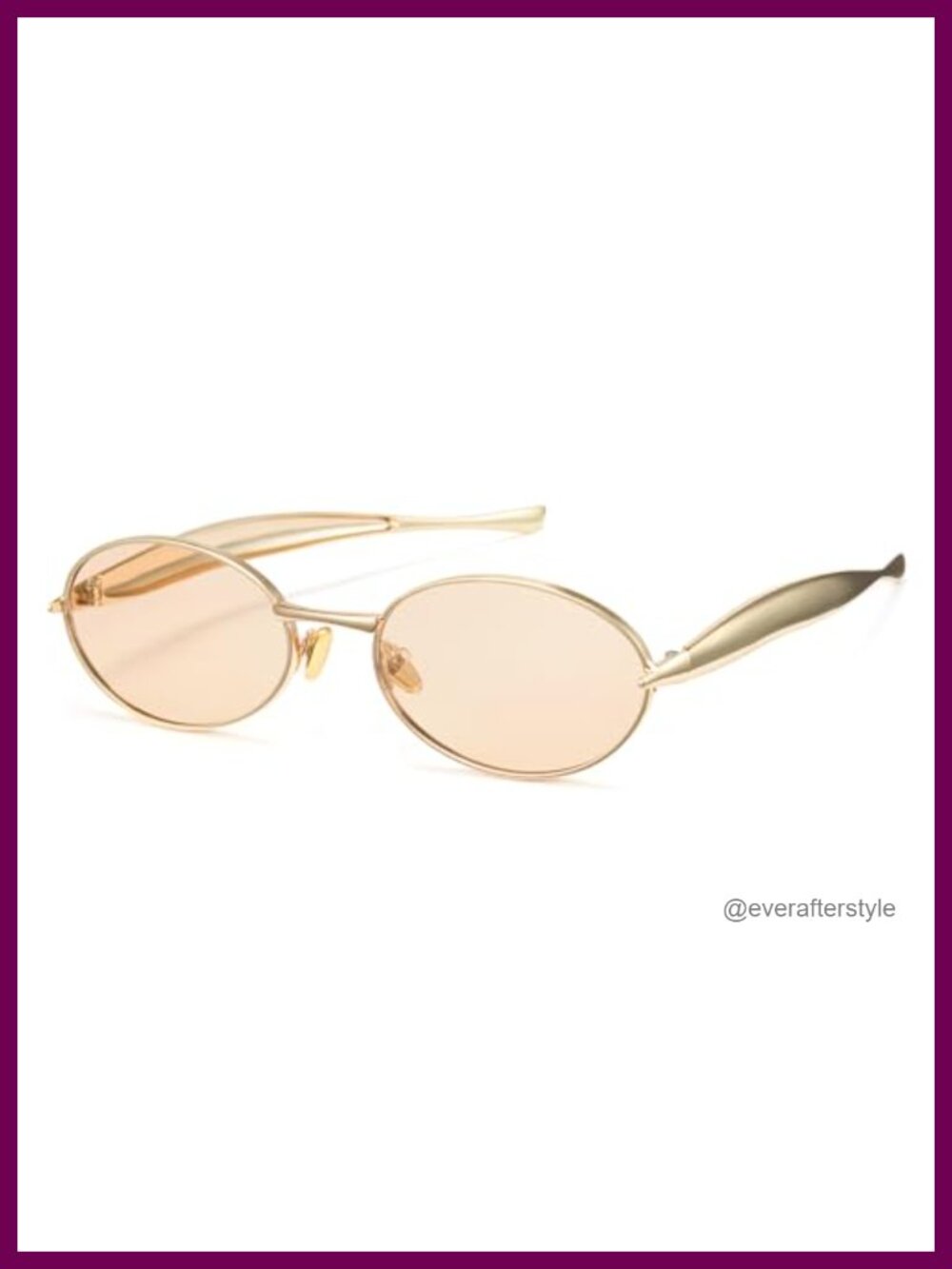 Retro Oval Sunglasses UV400 Protection Lightweight Metal Frame for Driving